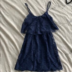 Navy blue spaghetti strap dress